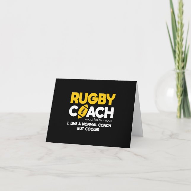Carte Définition de l'entraîneur de rugby (Devant)