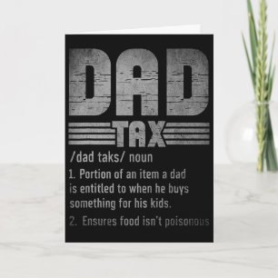 Carte Définition de l'impôt sur les papas vintage Hommes