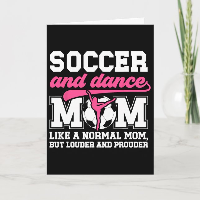 Carte Définition de maman de football et de danse Danse  (Devant)