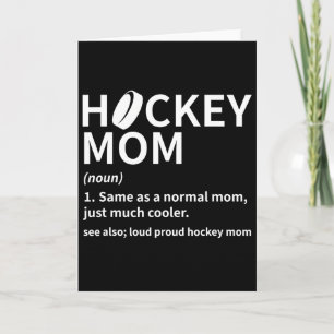 Carte Définition de Maman de Hockey Joueuse de Hockey su