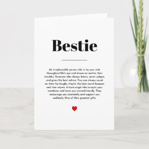 Carte Définition de meilleur ami, sens bestie