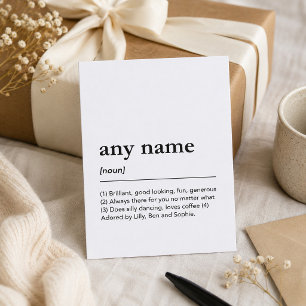 Carte Définition de nom meilleure amie minimaliste moder