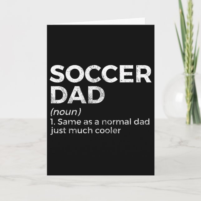 Carte Définition de papa footballeur drôle  (Devant)