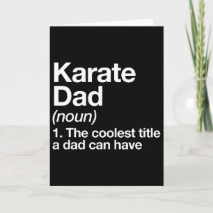 Carte Définition de papa karaté Funny Sports Arts martia