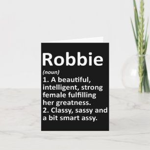 Carte Définition de Robbie Nom personnalisé Noël drôle