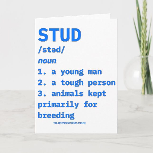 Carte Définition de Slipperyjoes Stud Animaux Dictionnai (Devant)