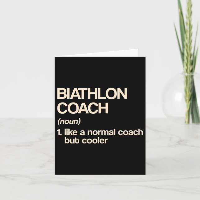 Carte Définition d'entraîneur de biathlon Humour de biat (Devant)