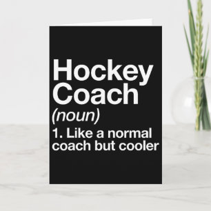 Carte Définition d'entraîneur de hockey Sports entraîneu