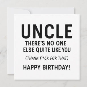 Carte Définition drôle d'anniversaire d'oncle