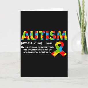 Carte Définition drôle de l'autisme - Mois de la sensibi