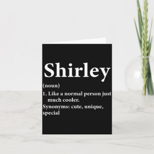 Carte Définition du nom Shirley Drôle D 