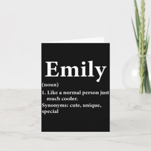 Carte Définition du prénom Emily Drôle D