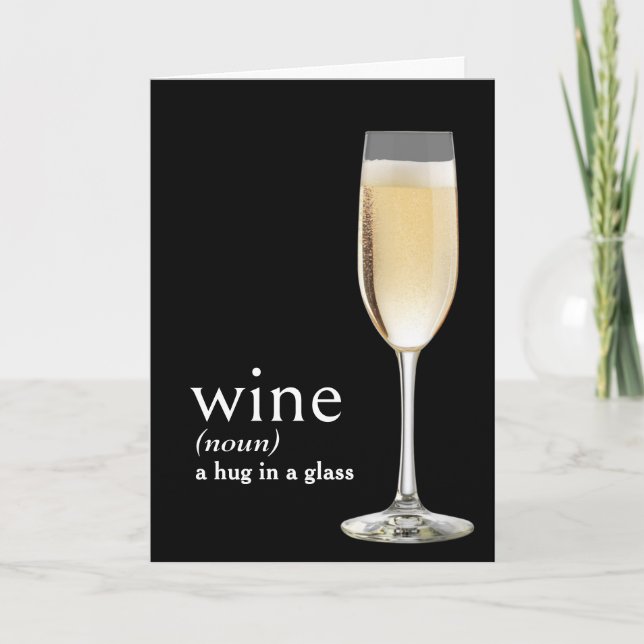 Carte Définition du vin pour l'anniversaire du dictionna (Devant)