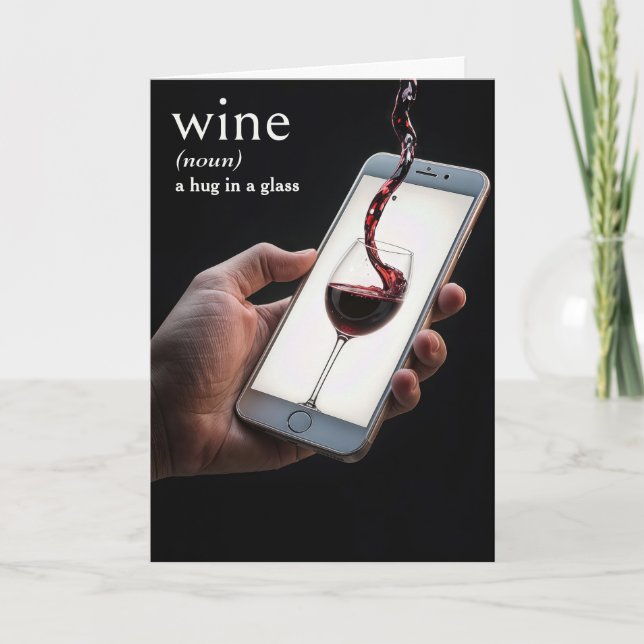 Carte Définition du vin pour l'anniversaire du dictionna (Devant)