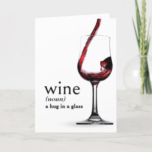 Carte Définition du vin pour l'anniversaire du dictionna