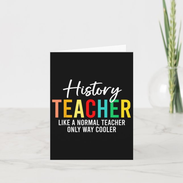 Carte Définition d'un professeur d'histoire drôle Retour (Devant)