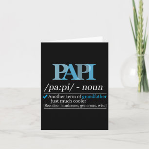 Carte Définition Papi Funny Grand-père Papa Fête des pèr