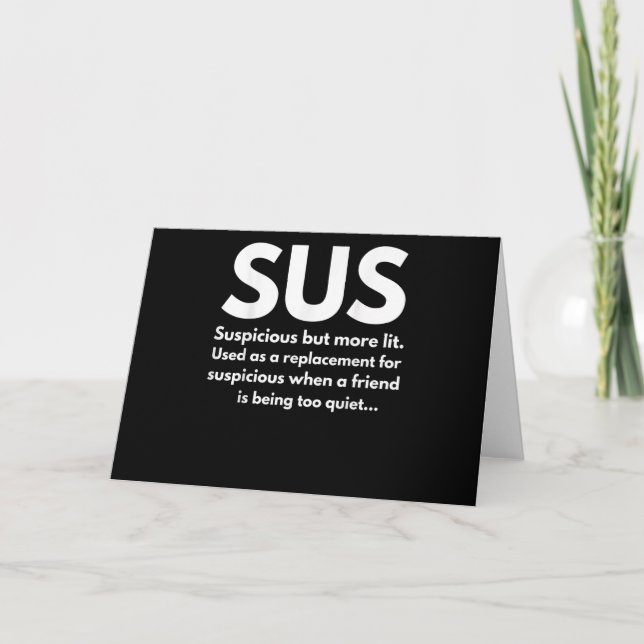 Carte Définition Sus Ami Suspect Comportant Sus (Devant)