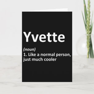 Carte Définition Yvette Nom Personnalisé Anniversaire Dr
