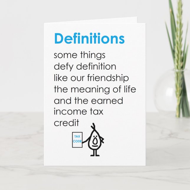 Carte Définitions Une Pensée Drôle De Vous Poème (Devant)