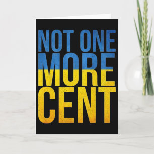 Carte Défund Ukraine Pas un centime de plus Drapeau ukra