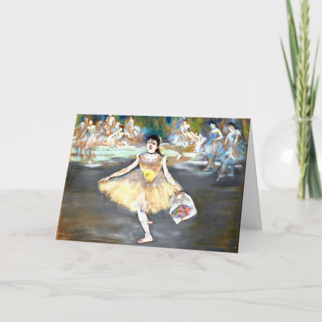Carte Degas - Danseur avec un bouquet (Devant)