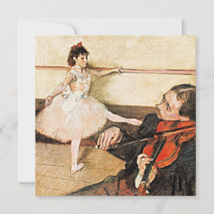 Carte Degas - La leçon de danse, célèbre peinture
