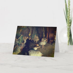 Carte Degas' La répétition du ballet sur scène :