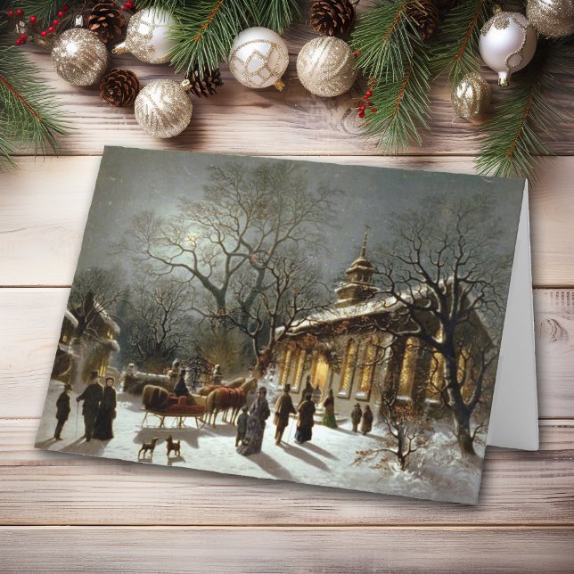 Carte d'église de Noël à l'ancienne (Créateur téléchargé)