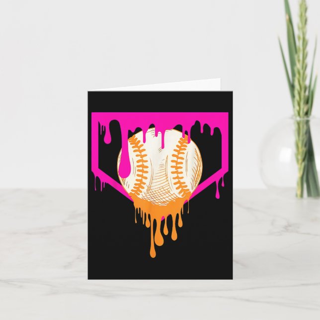 Carte Dégoulinade de baseball pour garçons Crème glacée  (Devant)