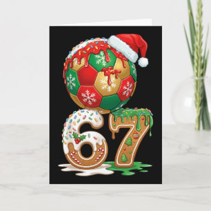 Carte Dégoulinade de foot de Noël Numéro 67 Garçons Foot