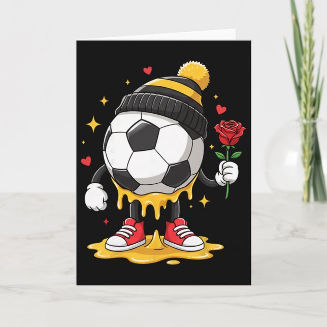 Carte Dégoulinade de foot pour la Saint-Valentin pour ga (Devant)