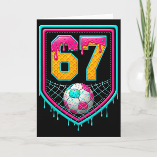 Carte Dégoulinade de footballeur Numéro 67 Joueur de foo
