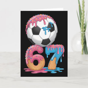 Carte Dégout de football Numéro 67 Joueur de football ma