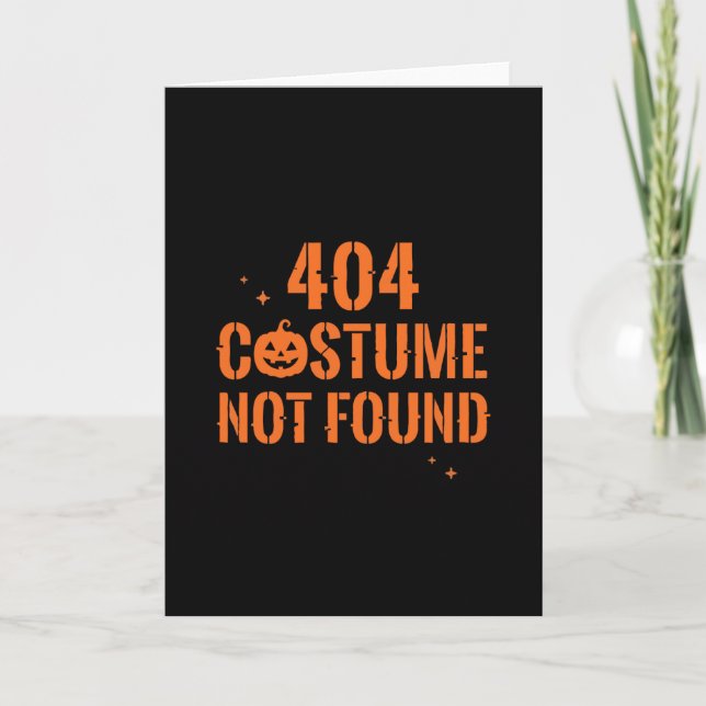 Carte Déguisement 404 introuvable Halloween (Devant)