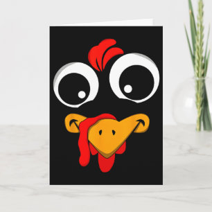 Carte Déguisement Costume Visage de Dindon Drôle pour Ho