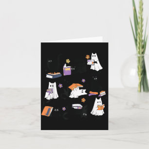 Carte Déguisement de chat noir fantôme d'Halloween lisan
