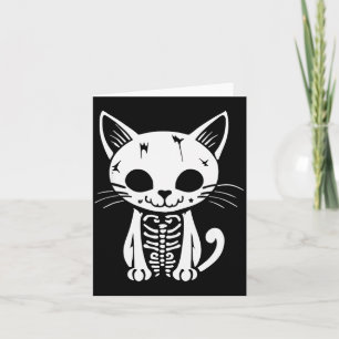 Carte Déguisement de chat squelette drôle d'Halloween Cr