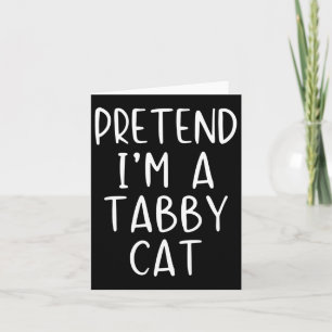 Carte Déguisement de chat tigré simple pour Halloween