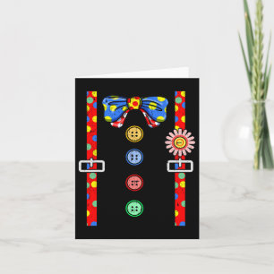 Carte Déguisement de clown Halloween vintage 