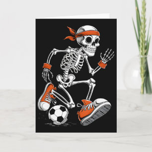 Carte Déguisement de foot de squelette drôle d'Halloween