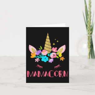 Carte Déguisement de licorne Mamacorn drôle pour la fête