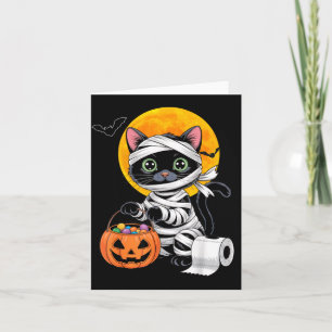 Carte Déguisement de momie de chat noir mignon pour homm
