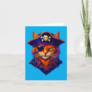 Carte Déguisement de Pirate pour Chat Drôle pour Chatons