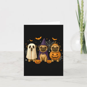 Carte Déguisement drôle de Halloween de sorcière fantôme