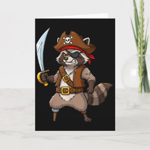 Carte Déguisement drôle de raton pirate pour hommes femm