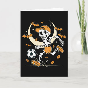 Carte Déguisement drôle de squelette de football pour ho