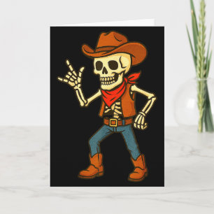 Carte Déguisement Funny Kids Halloween Bruh, Cowboy sque