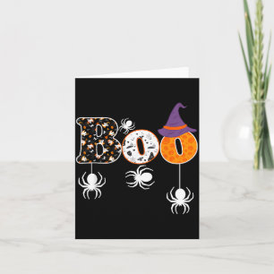 Carte Déguisement Halloween Boo Araignées Citrouilles Fa