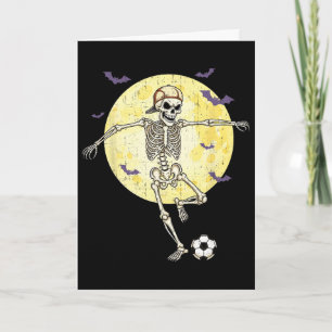 Carte Déguisement Halloween de squelette drôle de footba
